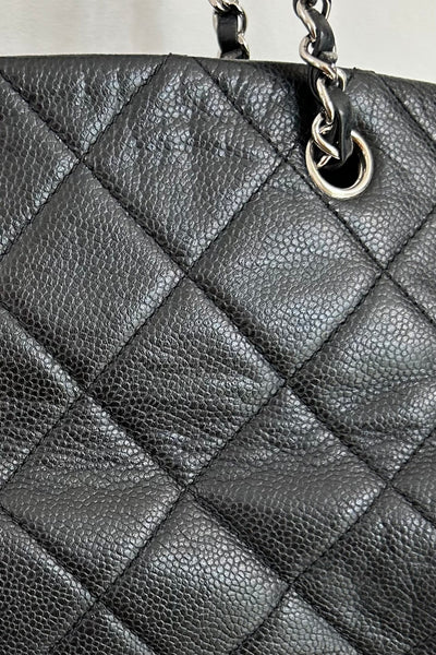 Chanel Matelasse Caviarskin Chain tote bag rare SILVER hardware