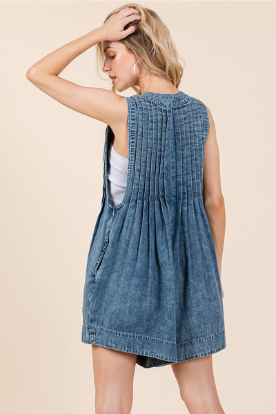 Denim Short Romper