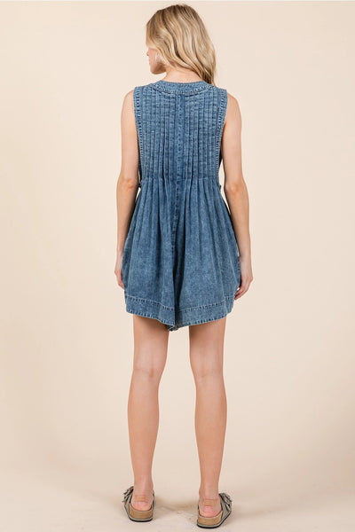 Denim Short Romper