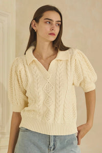 Poppy Cable Knit Pullover