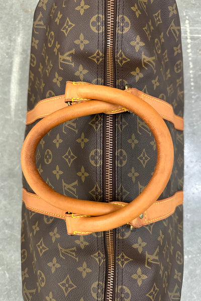 Louis Vuitton Monogram Keepall 50 Boston travel handbag