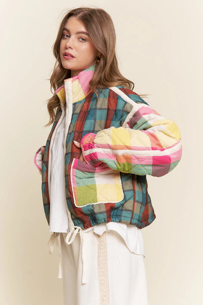 Plaid Quilted Jacket