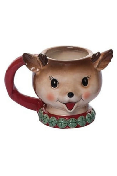 LOW STOCK Vintage Style Reindeer Mug - single
