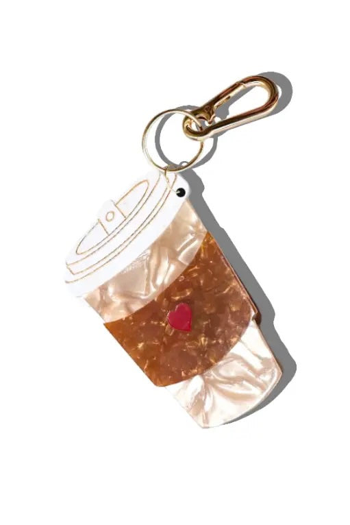 Coffee Cup Bag Charm + Keychain