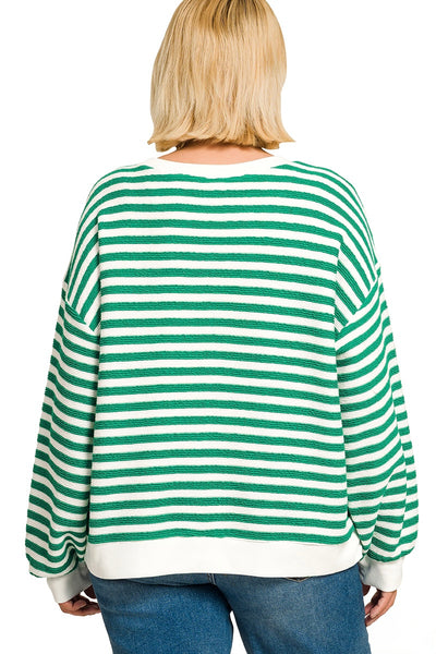 Terry Stripe pullover
