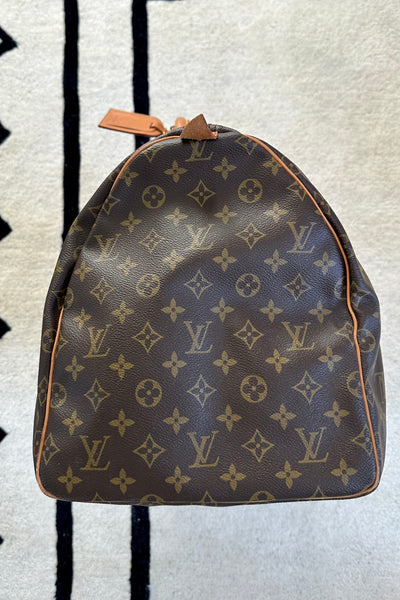 Louis Vuitton Monogram Keepall 55 Boston travel handbag
