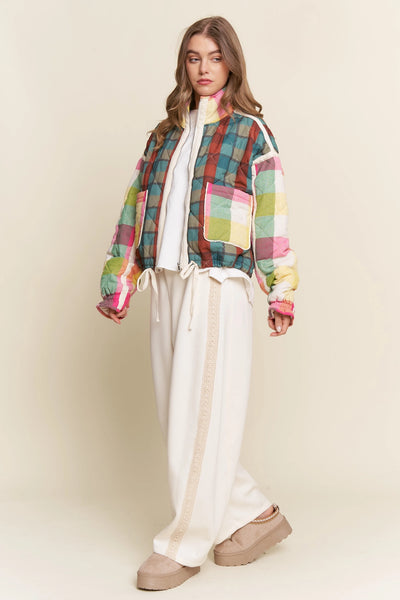 Plaid Quilted Jacket