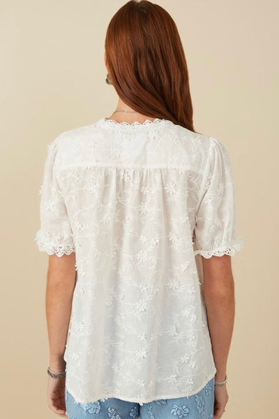 Chloe White Floral Blouse