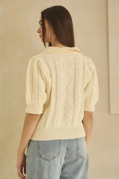 Poppy Cable Knit Pullover