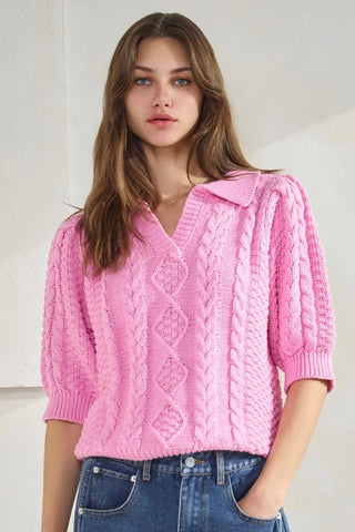 Poppy Cable Knit Pullover