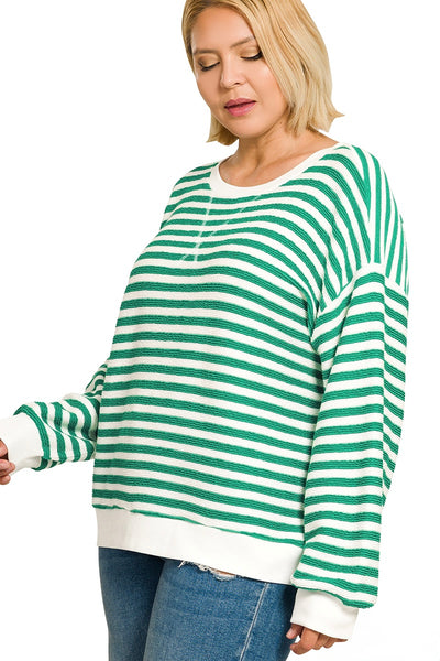 Terry Stripe pullover