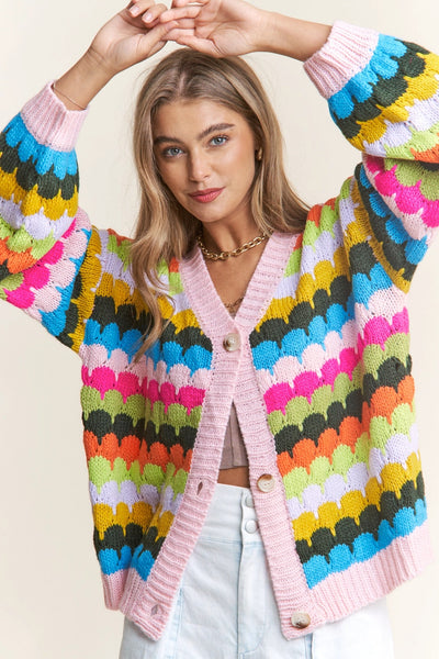Aesha scallop cardigan