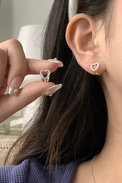 EVERYDAY Heart hoop Earrings .925