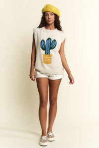 Cactus knit pullover - CURVE ONLY