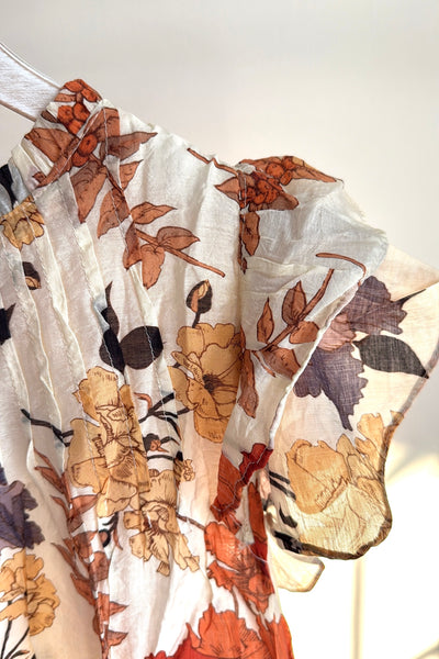 Fall Floral Blouse