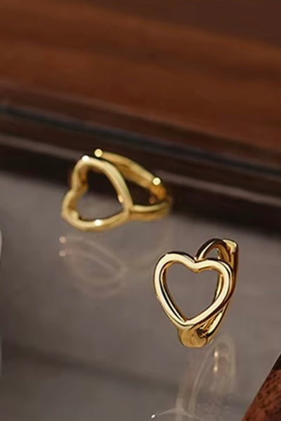 EVERYDAY Heart hoop Earrings .925