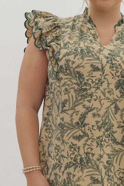 Garden Print Blouse