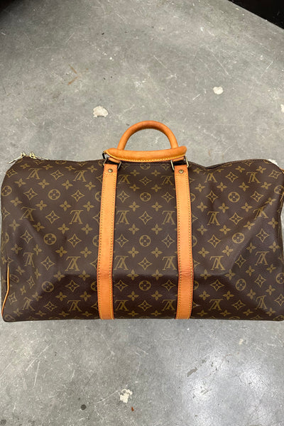 Louis Vuitton Monogram Keepall 50 Boston travel handbag