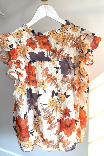 Fall Floral Blouse