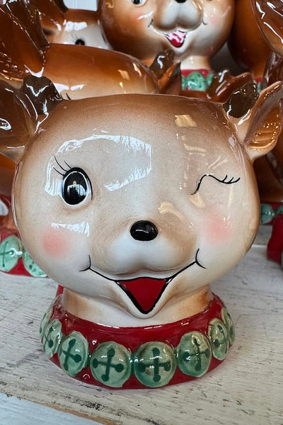 LOW STOCK Vintage Style Reindeer Mug - single