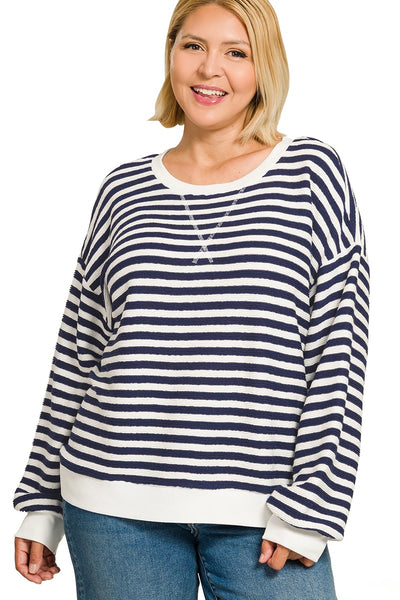 Terry Stripe pullover