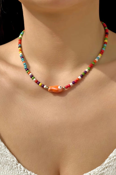 Here Fishy Fishy beaded necklace