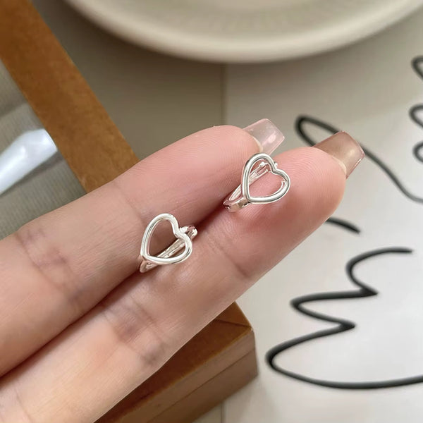 EVERYDAY Heart hoop Earrings .925