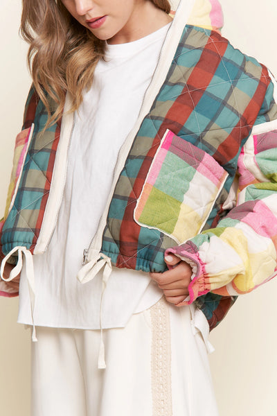 Plaid Quilted Jacket