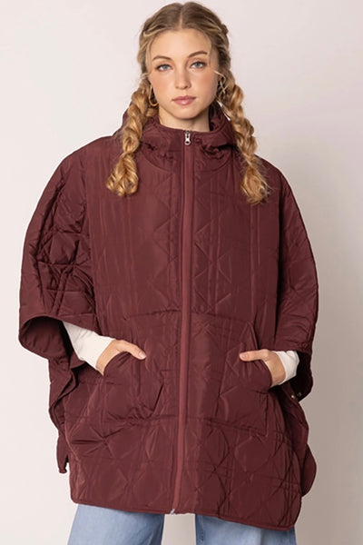 Lauren Quilted poncho