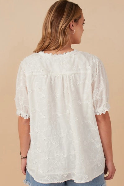 Chloe White Floral Blouse