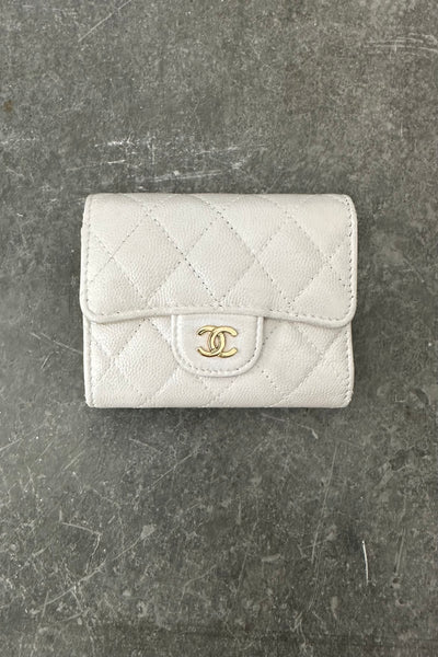CHANEL Quilted Matelasse CC Leather Wallet
