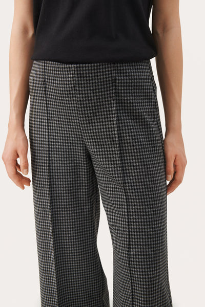 Ilisan Houndstooth Flat front Trousers