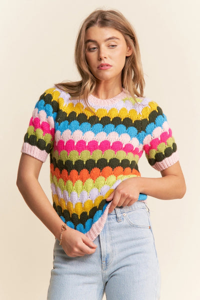 Aesha scallop pullover