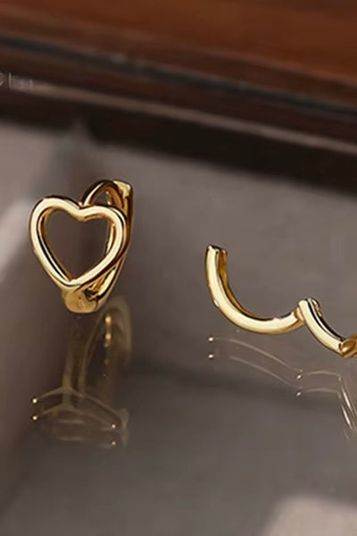 EVERYDAY Heart hoop Earrings .925