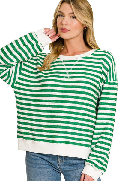 Terry Stripe pullover