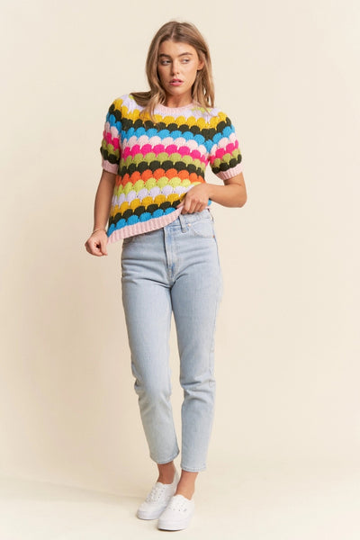 Aesha scallop pullover