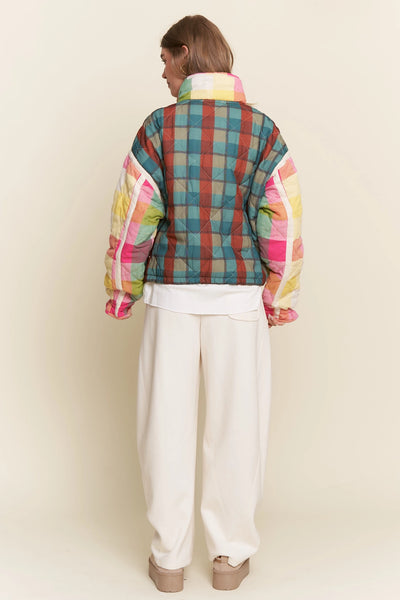Plaid Quilted Jacket