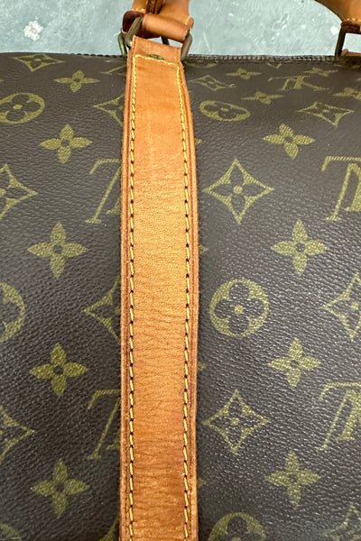 Vintage Louis Vuitton Monogram Keepall 55 Boston travel handbag