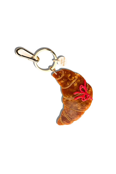 Bow Croissant Bag Charm + Keychain