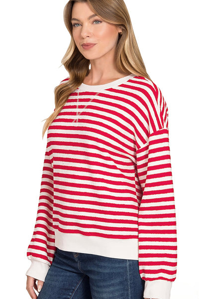 Terry Stripe pullover