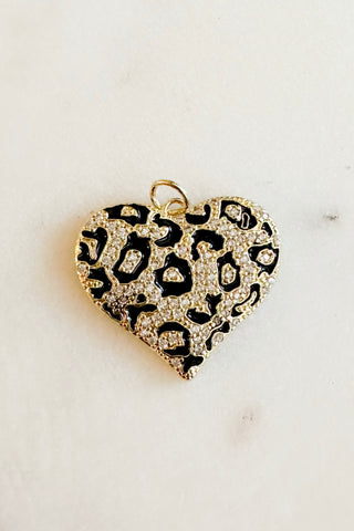 Leopard Heart Charm