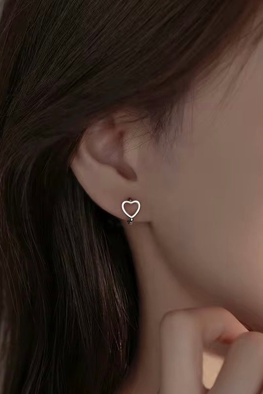 EVERYDAY Heart hoop Earrings .925