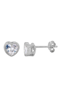 Mini Heart stud earring sterling silver