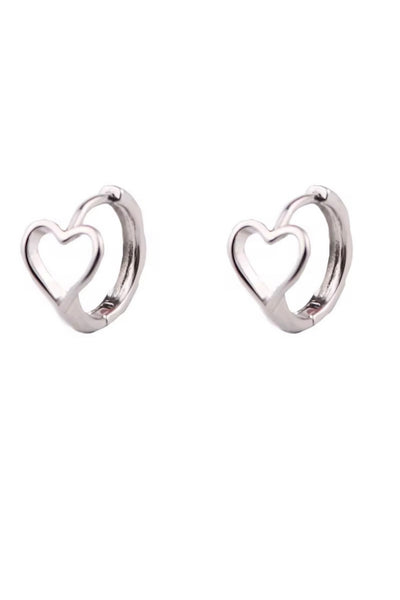 EVERYDAY Heart hoop Earrings .925