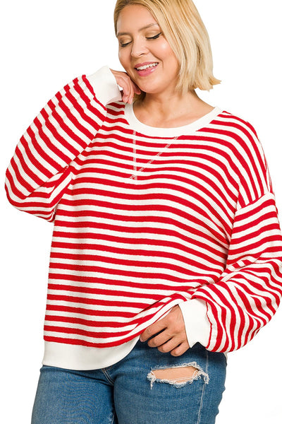 Terry Stripe pullover