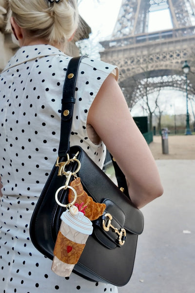 Bow Croissant Bag Charm + Keychain