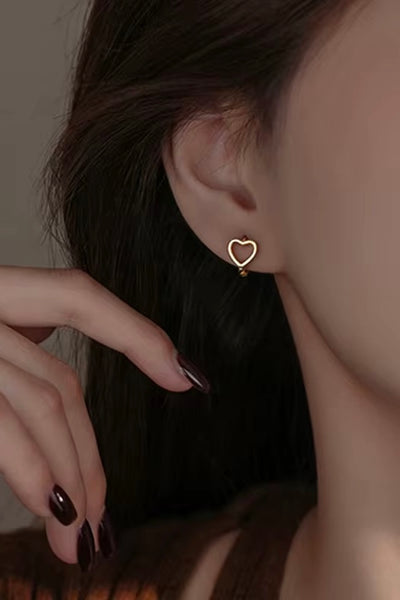 EVERYDAY Heart hoop Earrings .925