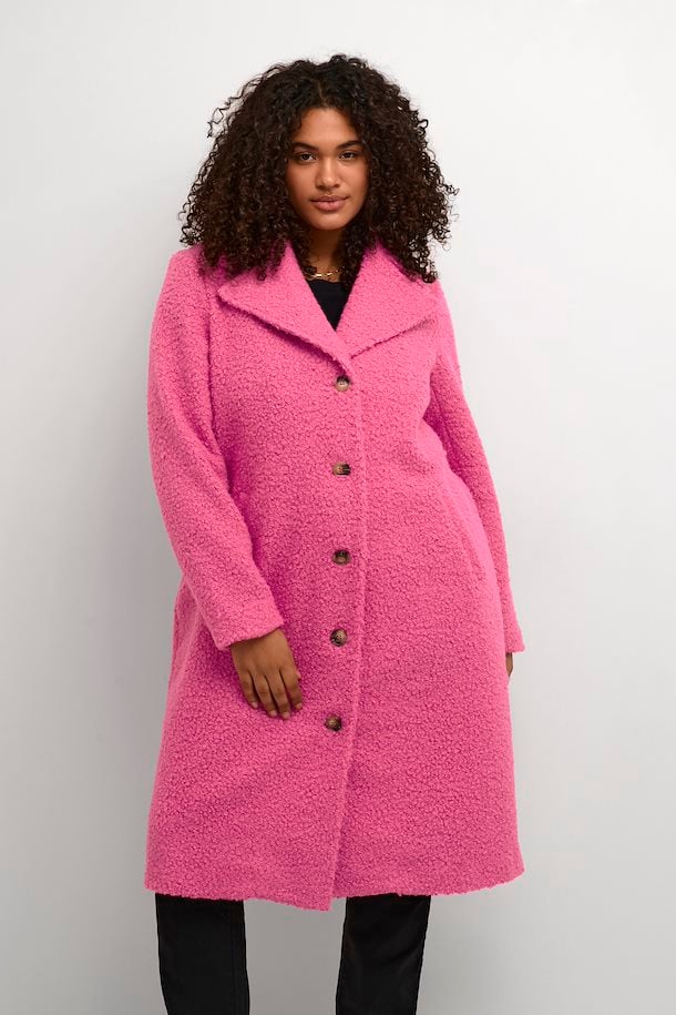Anni Coat pink - Curve – Fox + Wit Boutique