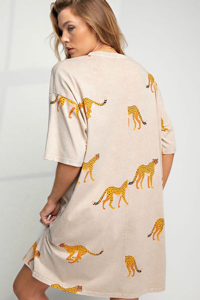 Cheetah Tee Dress