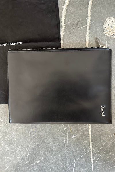 YSL Cassandre Zipped Clutch Bag